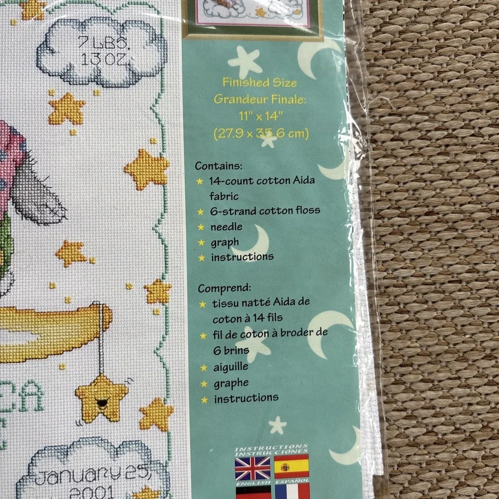 063-0102 Janlynn Counted Cross Stitch Kit 11X14 Some Bunny To Love 2002 Made USA